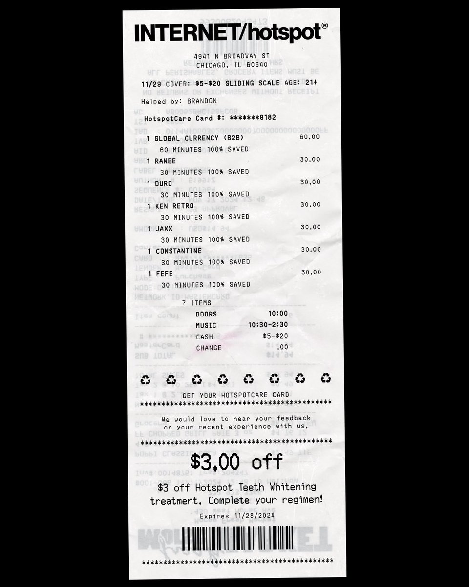 internet.hotspot black friday in chicago!

$5-$20 sliding scale for entry at the door.

raising money for the boys and girls club of chicago for their coat drive come pop out