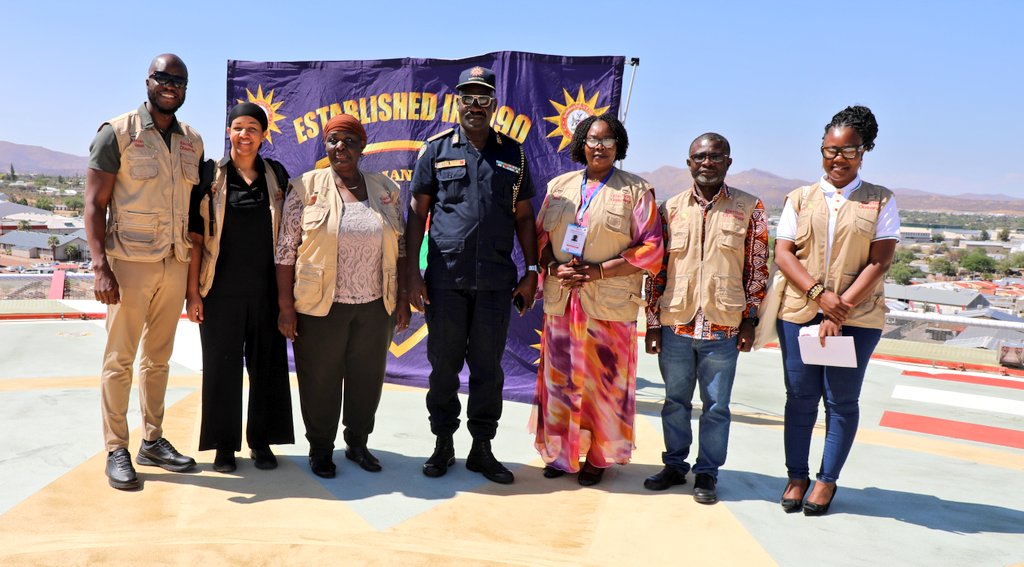 2 days ahead of #NamibiaDecides2024, Head of #AUEOM, Dr. <a href="/SpeciosaW/">Speciosa Wandira Kazibwe</a> met with Lt-Gen. Joseph Shimweelao Shikongo, Inspector General of Namibian Police Force, 25 Nov 2024, and reassured the readiness of the Police 'before', 'during' and 'post' election 2024.