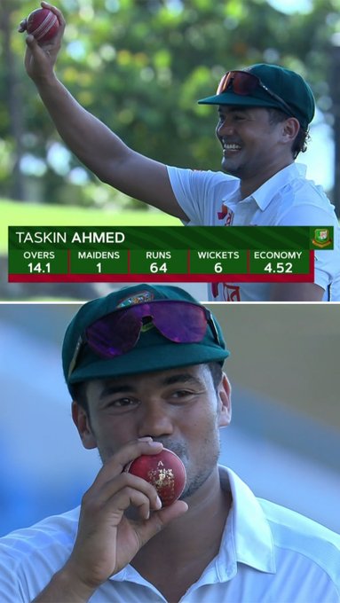 14.1-1-64-6  & The smile on Taskin's face says it all!  🥲