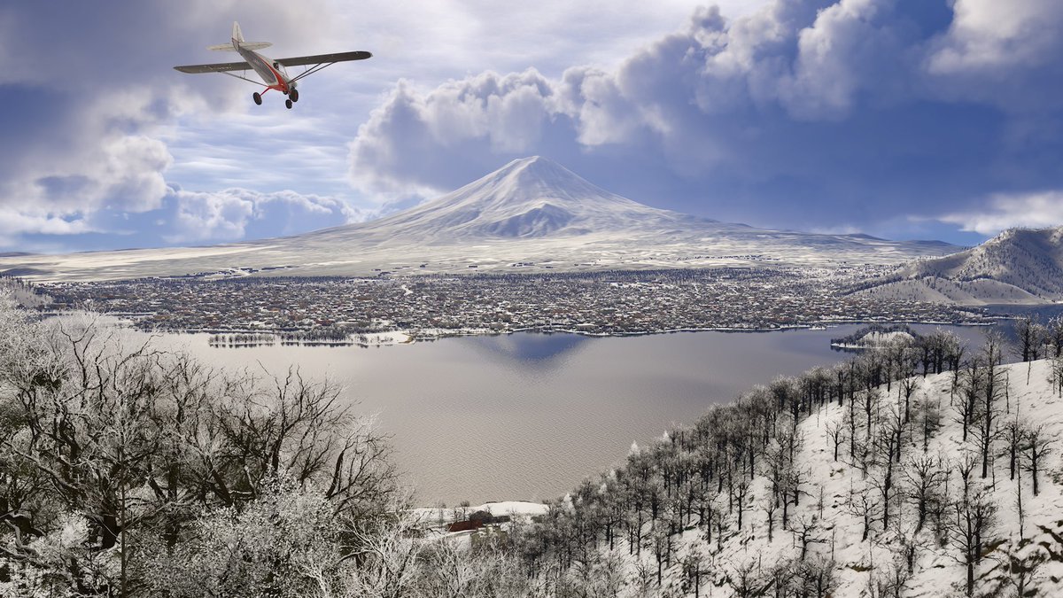 vp_sim's tweet photo. Loving the new Seasons ❄️🌞🍂🌱 in Microsoft Flight Simulator 2024! 
The Next Generation ✈️ 
(Mt. Fuji, Japan 🇯🇵) 

@MSFSofficial  
#MSFSchallenge
#MSFS2024 
#VirtualPhotography https://t.co/IMl0kUB28C
