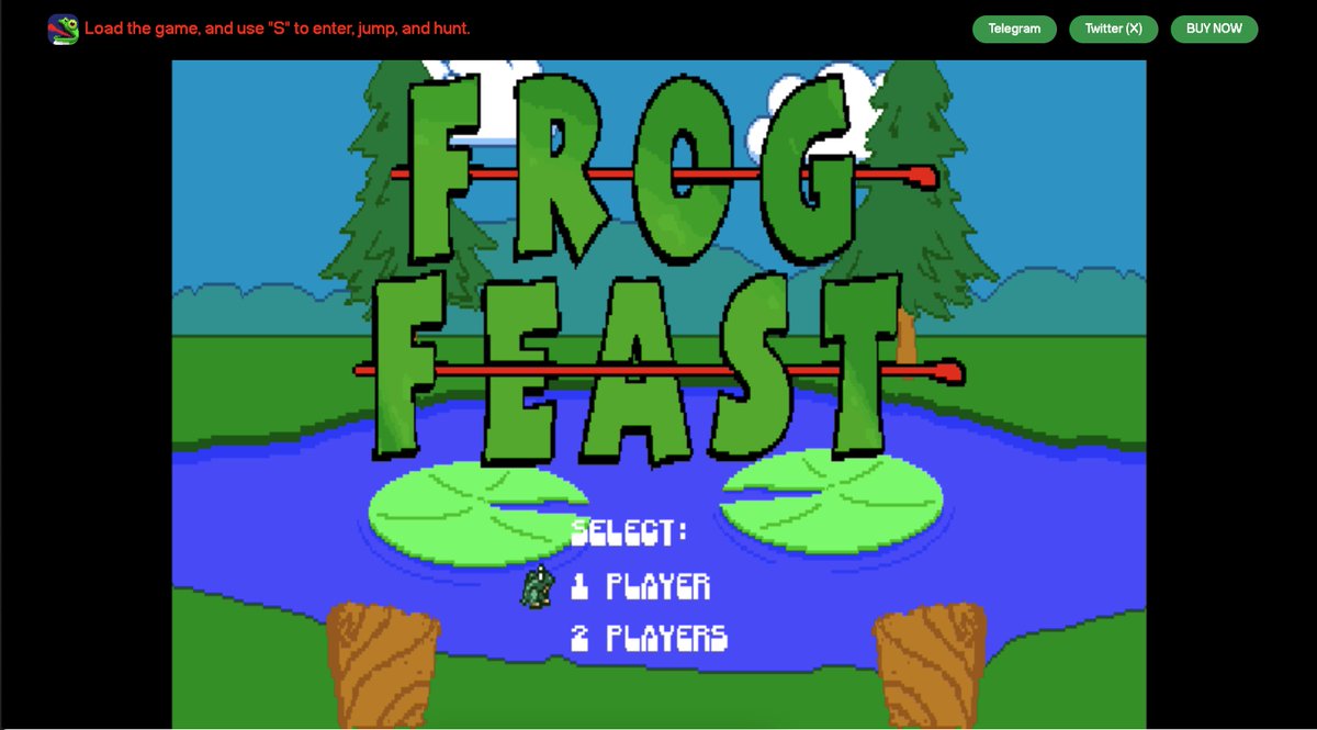 froggyscoin's tweet photo. BTW DON'T MISS THE 2 PLAYERS MODE https://t.co/59ZmvSpzmu