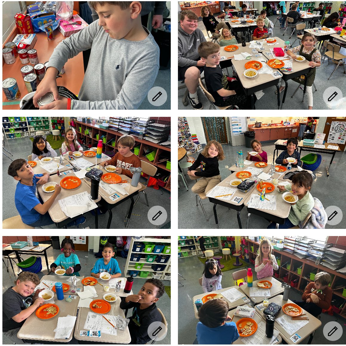 Ms. Swanson’s class made Friendship soup and completed a science lab while making butter!! Fabulous🩵🎉