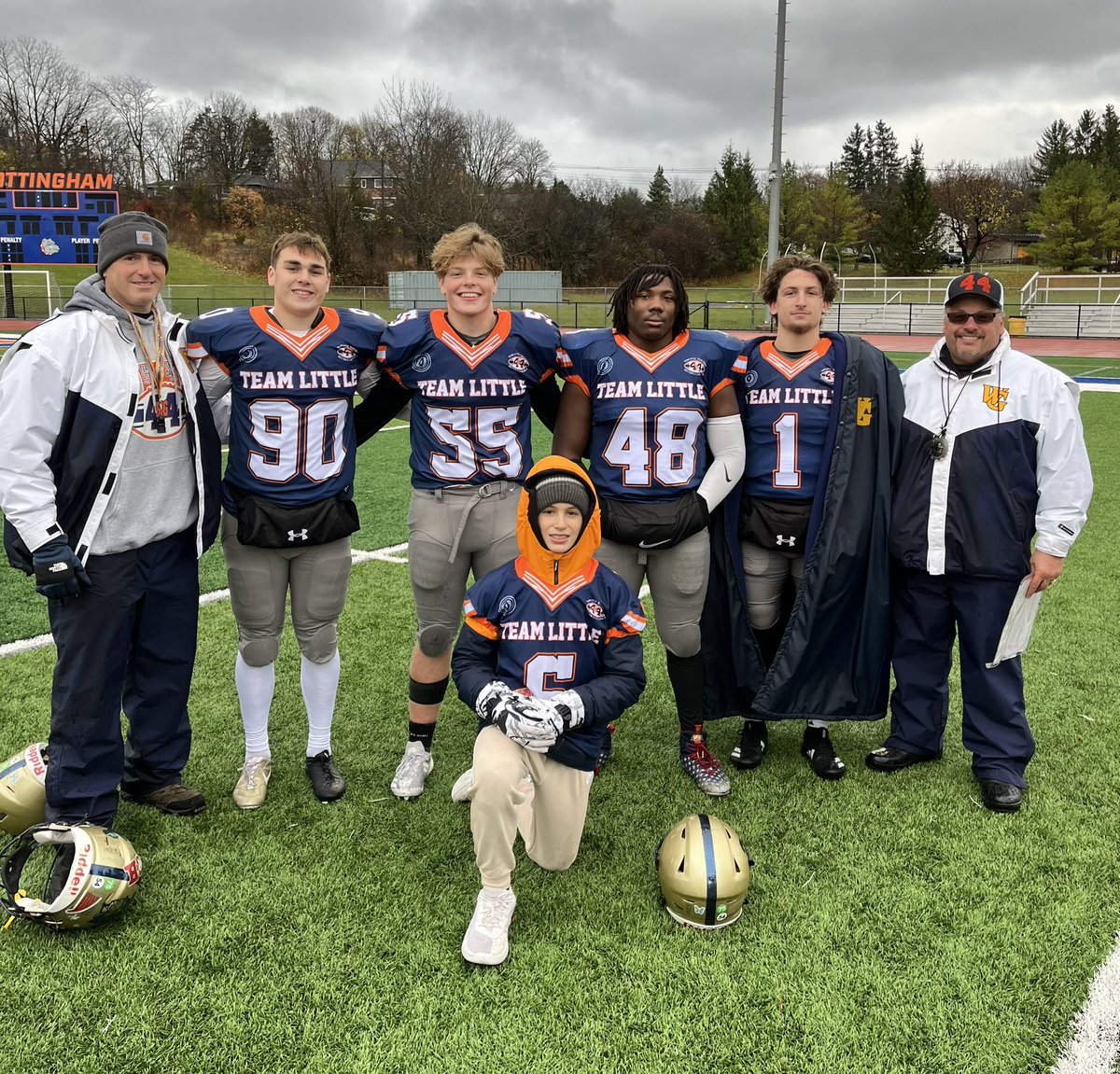 WGAthletics's tweet photo. Big 44 Game- Section 3 vs Section 4- Section 3- Team Little- Won 26-0.
Connor Parker- Kicker/Punter
Peter Guy- Def Line/Long Snapper
Elijah Apps- Linebacker
Jack Wade- QB
Coach Losurdo- Special Teams
Coach Corley- Def Coordinator
Joey Corley- Manager/Ball Boy https://t.co/bqyYPERwod