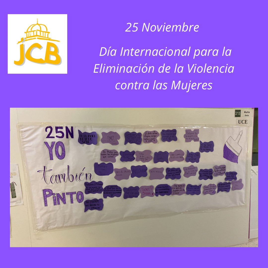 💜🟣 Trabajamos todos los días para eliminar la violencia contra las mujeres, pero  este 25N le damos más visibilidad a nuestra lucha con nuestra pancarta y el manifiesto que hemos leído por la radio del centro 👏🏻👏🏻 #25noviembrediainternacionalcontralaviolenciadegenero #25N