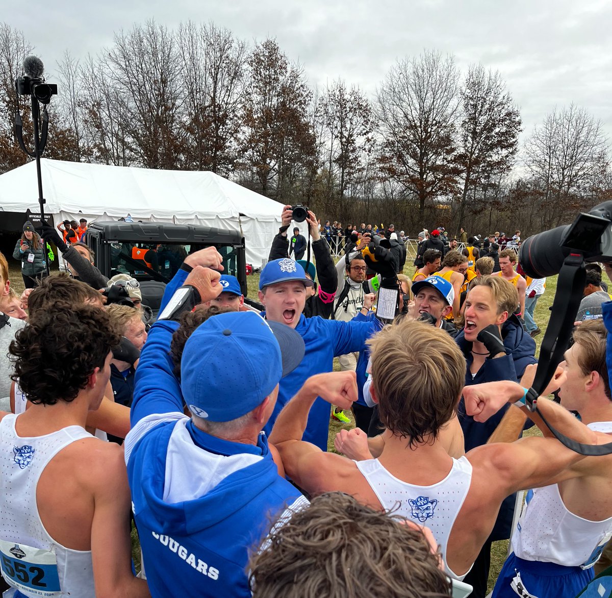 Michael Scott (@urimiscott) on Twitter photo .<a href="/BYUTFXC/">BYU Track & Field/Cross Country</a> men’s team celebrates after the <a href="/BYUCougars/">BYU Cougars</a> swept the team titles at the <a href="/NCAA/">NCAA</a> D1 Cross Country Championships hosted by <a href="/BadgerTrackXC/">Wisconsin Track & Field and Cross Country</a>
#CrossCountry #NCAAXC #NCAAD1 .<a href="/BYUTFXC/">BYU Track & Field/Cross Country</a> men’s team celebrates after the <a href="/BYUCougars/">BYU Cougars</a> swept the team titles at the <a href="/NCAA/">NCAA</a> D1 Cross Country Championships hosted by <a href="/BadgerTrackXC/">Wisconsin Track & Field and Cross Country</a>
#CrossCountry #NCAAXC #NCAAD1
