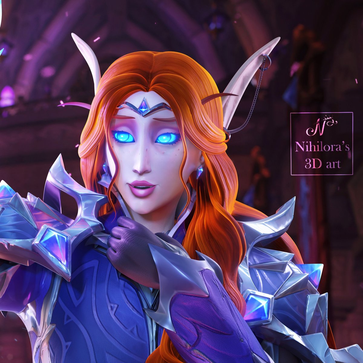 💙Vikaela and her phoenix pet💜

Halfbody artwork request for a patron. Better version on ☁️💙

#worldofwarcraft #warcraftart