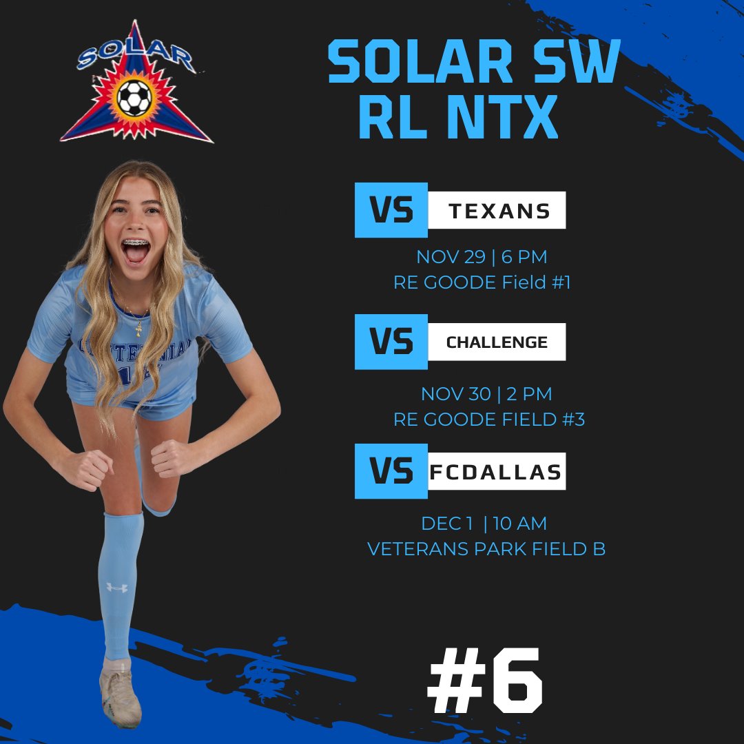 EmeryTatum (@emerytatum07) on Twitter photo Looking forward to the showcase this weekend!
<a href="/SolarSoccerClub/">Solar Soccer Club</a> Looking forward to the showcase this weekend!
<a href="/SolarSoccerClub/">Solar Soccer Club</a>