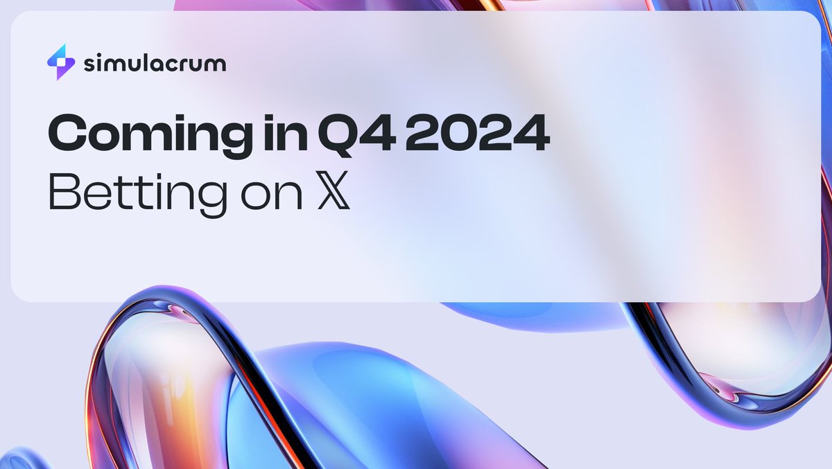 Onchain betting is coming to <a href="/SimulacrumIO/">Simulacrum</a> in Q4 and it's going to be glorious

• Create bets with custom odds &amp; stake
• Others can take full/partial bets
• Auto-resolution via oracles
• Secure escrow holds funds
• Funds automatically distributed onchain after the event