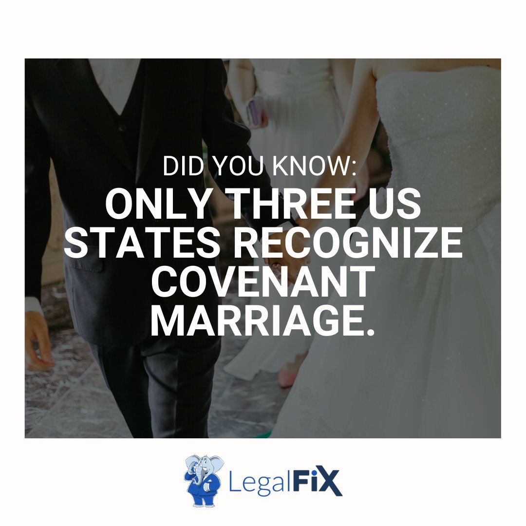 LegalFixPlan's tweet image. Covenant marriage, recognized in only three US states, emphasizes stricter requirements for divorce. Learn more about its definition and implications 👉 legalfix.com/articles/what-…

#LegalFix #AccessToJustice #LegalTech
