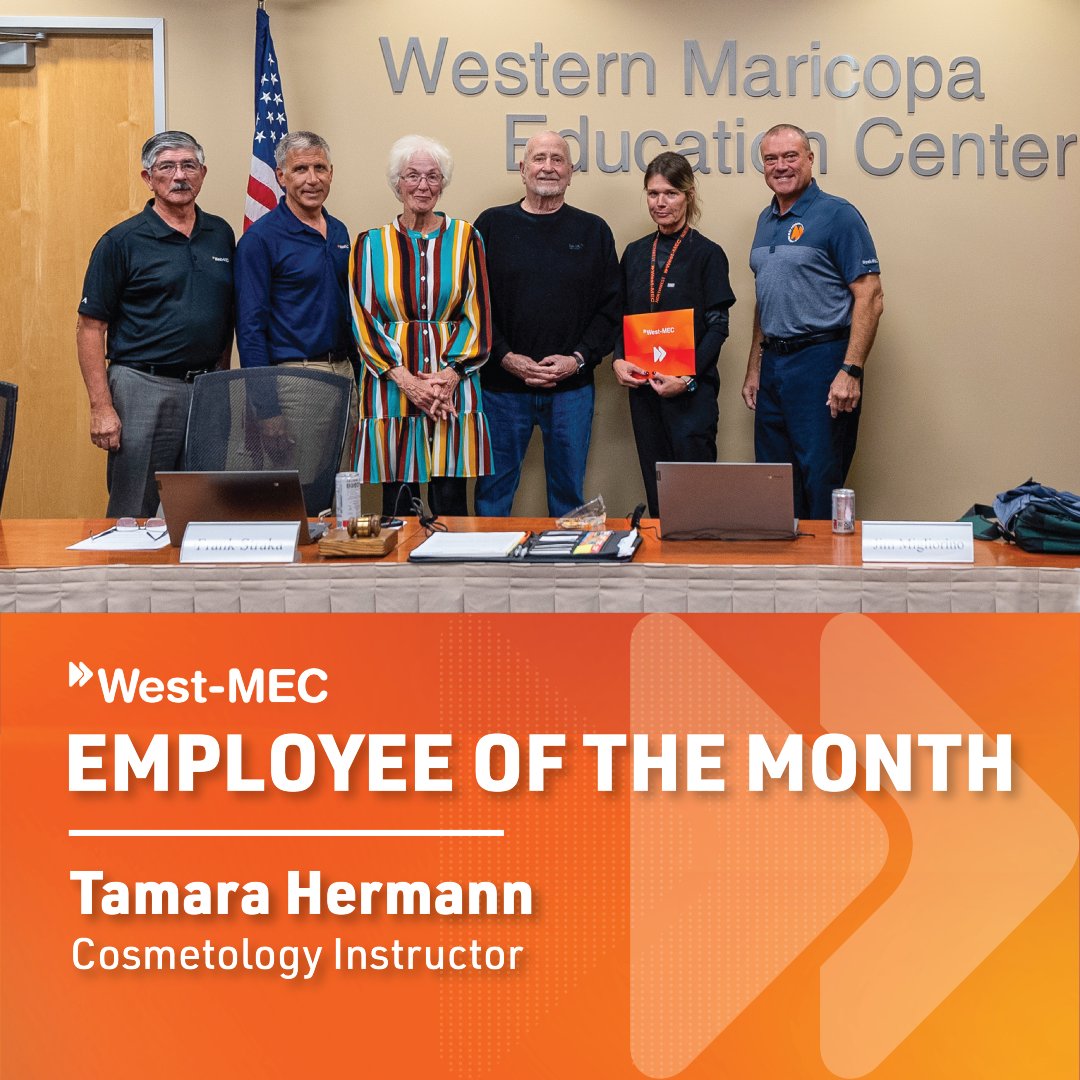 westmec's tweet image. West-MEC would like to take a moment to recognize our November Employee of the Month, Tamara Hermann, Cosmetology Instructor from Northwest Campus! ✨

#WestMEC #CareerTechEd #Cosmetology