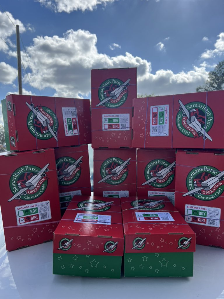 Fulshear DECA was blessed to be able to make and donate 10 boxes for Operation Christmas Child, today.