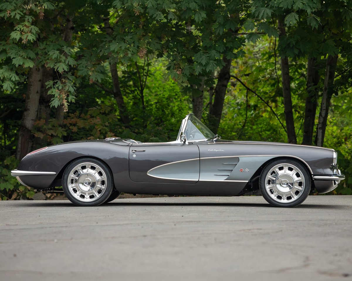 Barrett_Jackson's tweet photo. @chevrolet Sitting on an #ArtMorrison GT chassis, finished in a #custom mix of gray metallic with silver coves and riding on custom #CurtisSpeed wheels, this #Vette is rolling across the 2025 #Scottsdale Auction block with No Reserve, Jan. 18-26.
Learn more: https://t.co/FtWXTACzSX https://t.co/tUhbf4DhY3