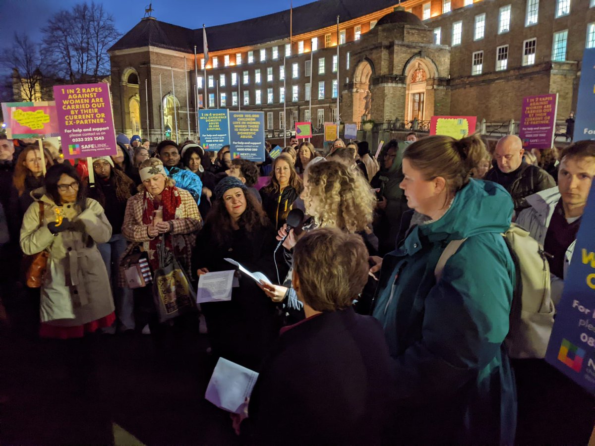 Moving and powerful vigil at College Green today to mark the UN International Day for the Elimination of Violence Against Women and Girls. It was an honour to be a part of it. 

My speech on instagram video by <a href="/bristol247/">Bristol24/7</a> instagram.com/reel/DCzdoTeOf…
