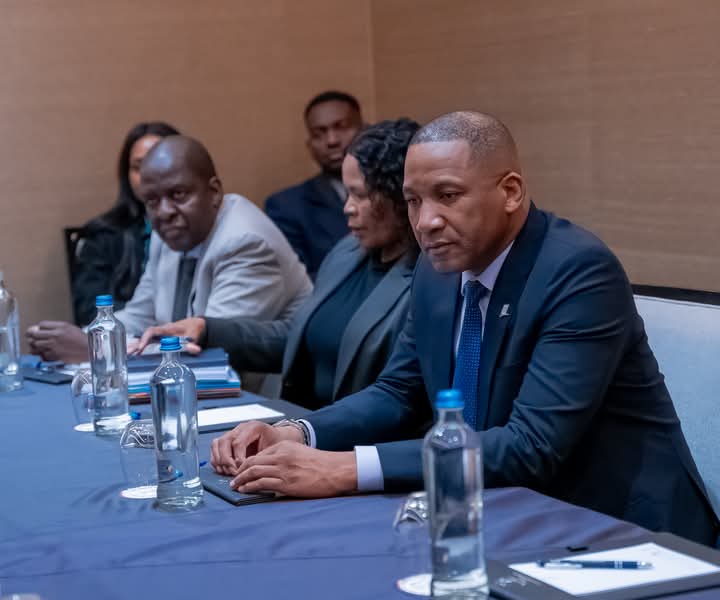 AP_Women's tweet photo. President Duma Boko and his entourage arrived safely in Belgium. Upon their arrival they held an insightful briefing with the Botswana Diplomatic Staff
#FACETS2024
#AntwerpWorldDiamondCentre https://t.co/ICH4BmyDfs