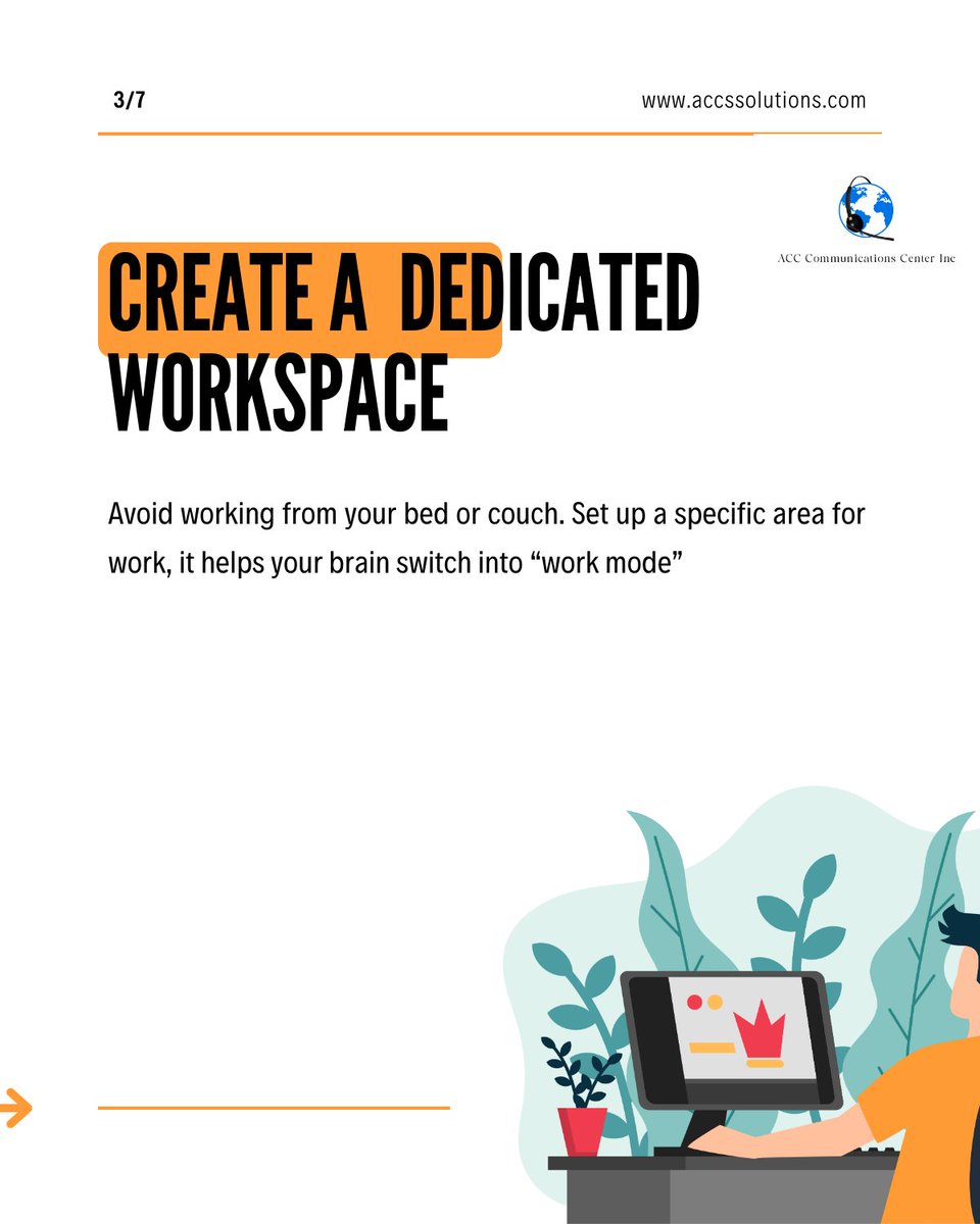CentersAmerican's tweet photo. Stay disciplined while working remotely with these tips. 
#workfromhome #disciplinematters #callmecrystal #accsolutions #virtualreceptionist #answeringservice https://t.co/5ybY4PMCAX