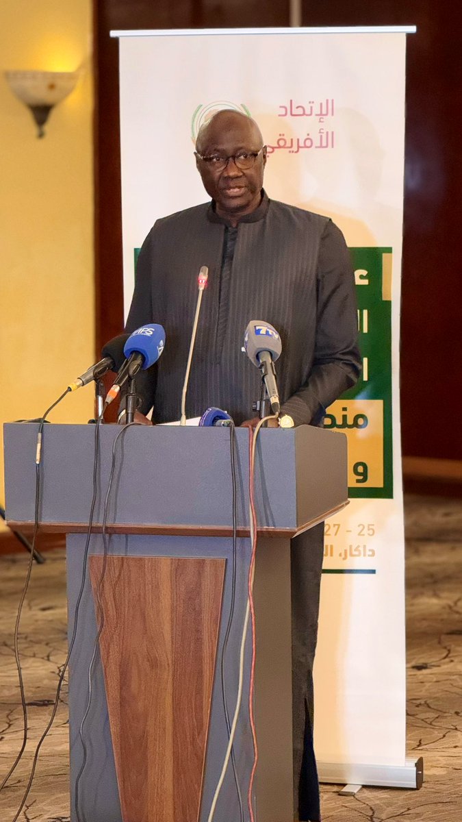 AUC_PAPS's tweet photo. High-level meeting on Collective Security Engagements to Counter Terrorist & Insurgent Threats in the Sahel-Saharan Region within the Framework of the #NouakchottProcess opens in Dakar, ๐ธ๐ณ, organised by the AU with the support of CISSA & the Government of Senegal, 25-27 Novโ 2024 https://t.co/nJRIVweYbm