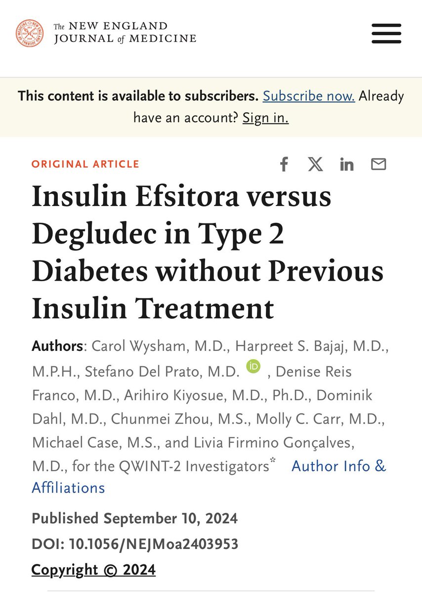 Dr_Khalghamdi's tweet image. ⬅️ فئة جديدة من الأنسولين القاعدي طويل المفعول يتم حقنها مرة واحدة في الأسبوع وهي فعالة مثل حقن الأنسولين القاعدي اليومية للتحكم بالسكر في الدم بشكل فعال وآمن لدى مرضى السكري من النوع الثاني.

 ❇️ إنسولين #إفسيتورا_ألفا (#efsitora) من شركة إيلي ليلي الأمريكية هو إنسولين قاعدي