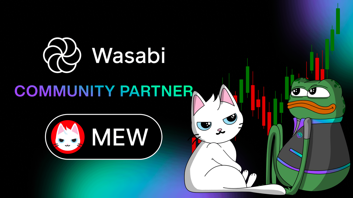 🐈 $MEW 🤝 Wasabi 🟣

We welcome <a href="/mew/">MEW</a> to our Solana ecosystem

Mew is going to be live on launch for Staking and Trading on Wasabi

✨I see now that the circumstances of one's token is irrelevant, it is what you do with the gift of that token that determines who you are