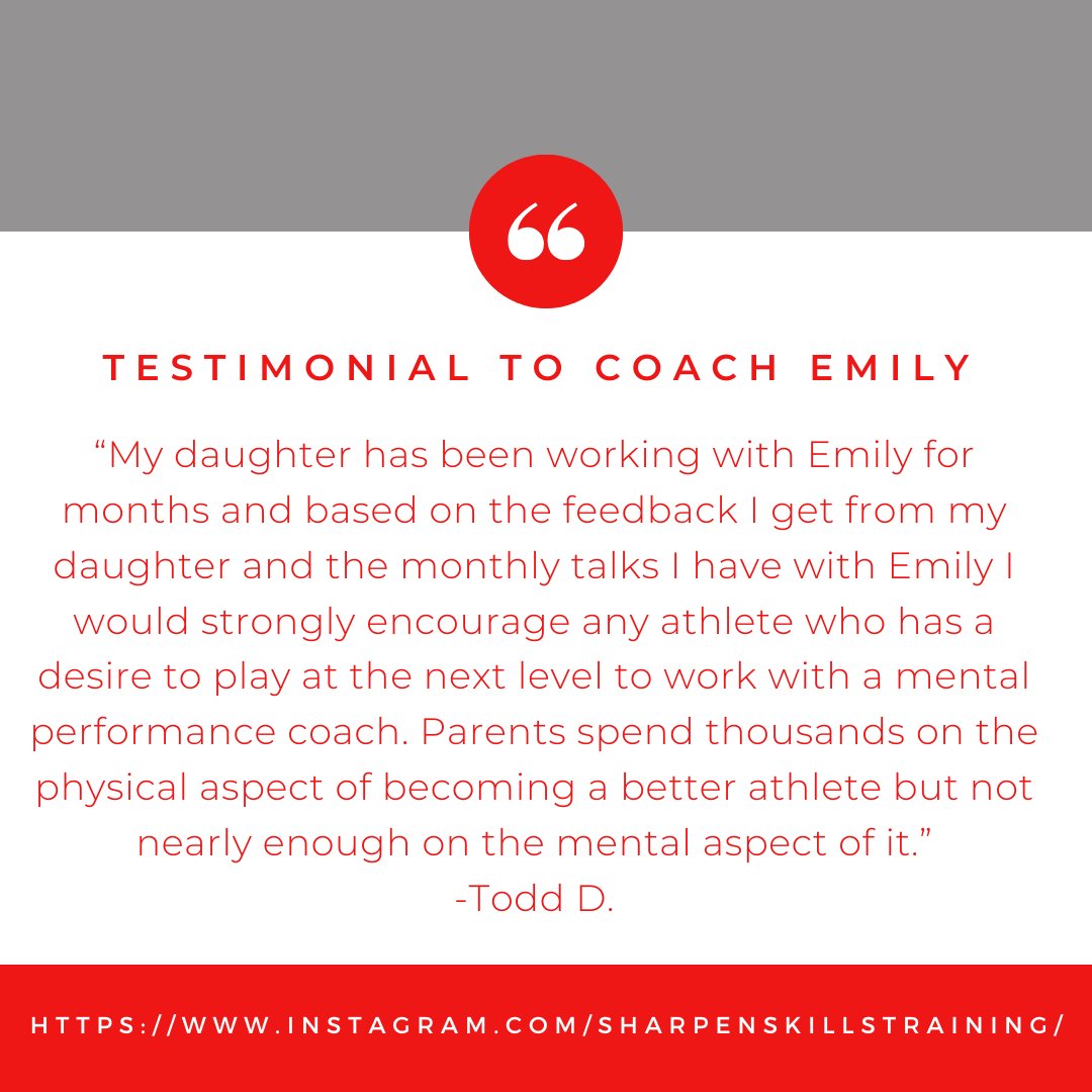 We have AMAZING coaches guiding athletes to grow and succeed in their mental games!

#sport #athletes #mentalperformance