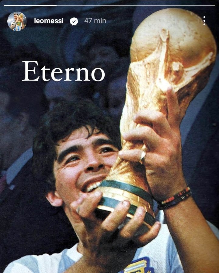 por dios la sintonía entre la foto de perfil de messi y esto qué chances había en todo el universo para que estos dos hayan levantado esa copa para nosotros
