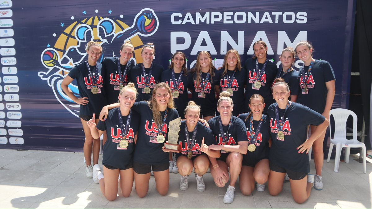 The <a href="/TeamUSA/">Team USA</a> Women won GOLD at the 2024 <a href="/PanamSports/">Panam Sports</a> Water Polo Championships! 🥇

<a href="/ausmus_emily/">Emily Ausmus</a>, Charlotte Raisin, and Anna Pearson recorded hat tricks for the United States as <a href="/LonganAmanda/">Amanda Longan</a> tallied twelve saves in the cage.

MORE: usawaterpolo.org/news/2024/11/2…

#TeamUSA | #WaterPolo