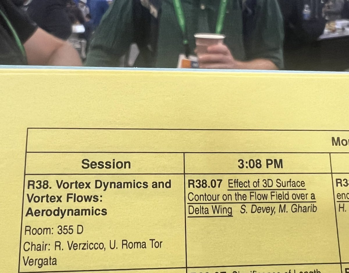 MSEminiLDV's tweet photo. Stop by Sean Devey’s talk today at 3:08 in Hall C on the Effect of 3D Surface Contour on the Flow Field over a Delta Wing. (Featuring miniLDV data 😉). #APSDFD #apsdfd2024 #apsdfd24 https://t.co/cTGLw4ROF3