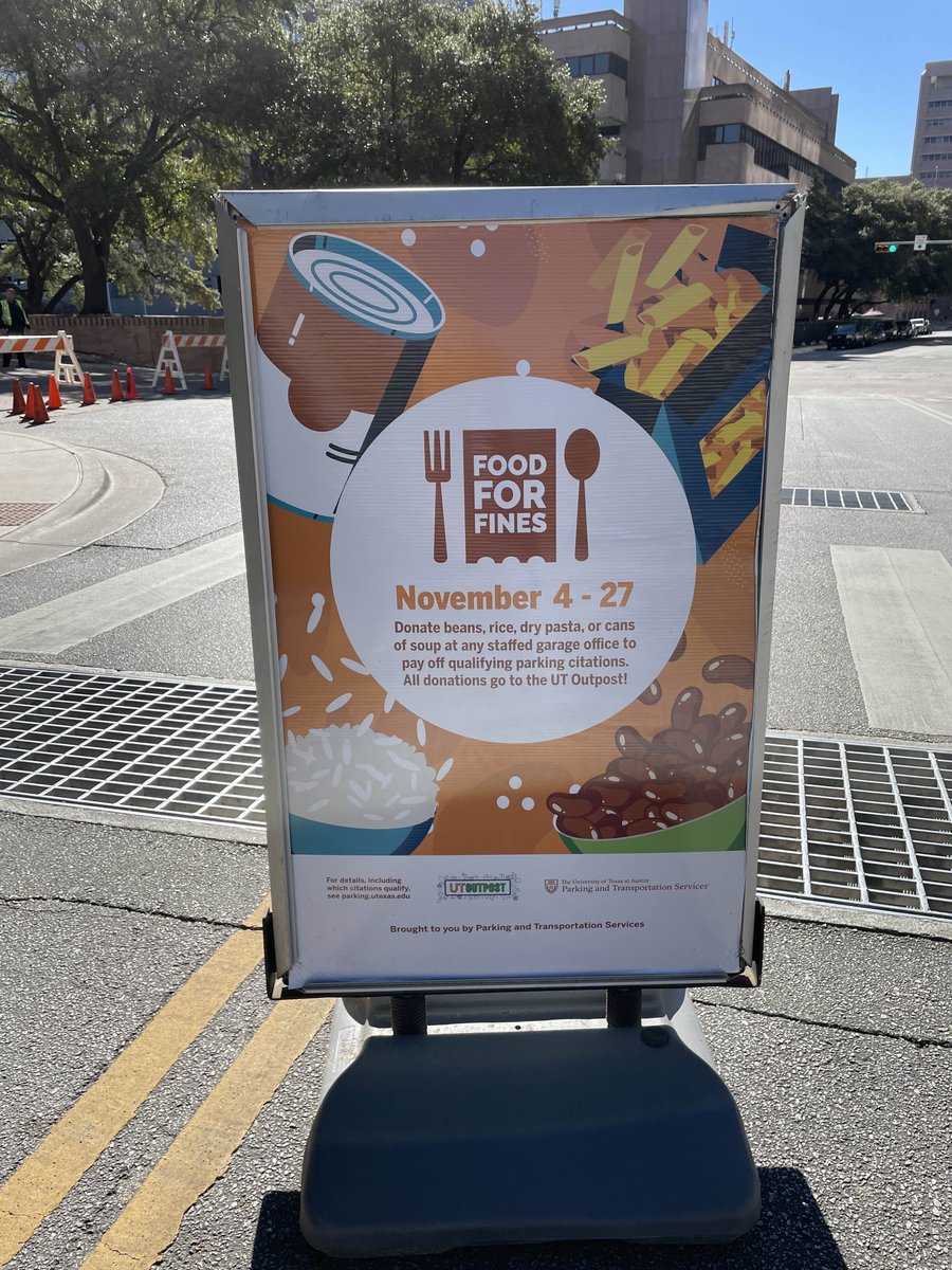 utaustinparking's tweet image. ⏰🥫 Last chance! Pay off parking fines with food donations—this Wednesday, Nov. 27, is the deadline!

Donate non-perishable items at designated PTS locations, &amp;amp; we’ll pass them along to @UTOutpost to support students in need.

Details: parking.utexas.edu/food-fines

#UTAustin