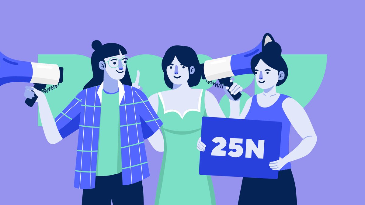 #25N2024 |

✊🟣🟢 ¡#NiUnaMenos!

🔥 ¡#VivasNosQueremos! 🔥

👩🏾‍💻📊🟩🟪 Este #25N, Día Internacional de la Eliminación de la Violencia contra las Mujeres, nos sumamos a la conmemoración con algunas experiencias y reflexiones dateras en #LATAM.

¡Abrimos 🧵! 👇

🎨: <a href="/pucp/">PUCP</a> (2023)