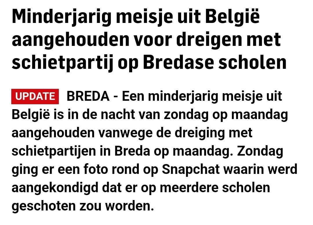 Nee. En trouwens: