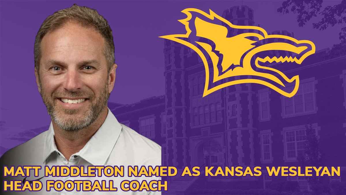 FB | Matt Middleton named Head Football Coach at Kansas Wesleyan University -- kwucoyotes.com/news/2024/11/2…