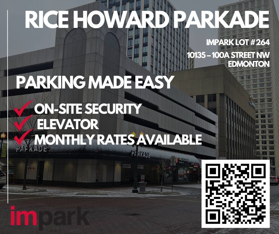 imparkedmonton's tweet photo. Rice Howard Parkade has all the convenience and accessibility for a smoother parking experience.
💼 Perfect for busy professionals
👨‍👩‍👦 Family-friendly
♿ Fully accessible
More info: https://t.co/crIkLNpslh
#YEG #YegDT #YegParking https://t.co/qOPbF1G67W