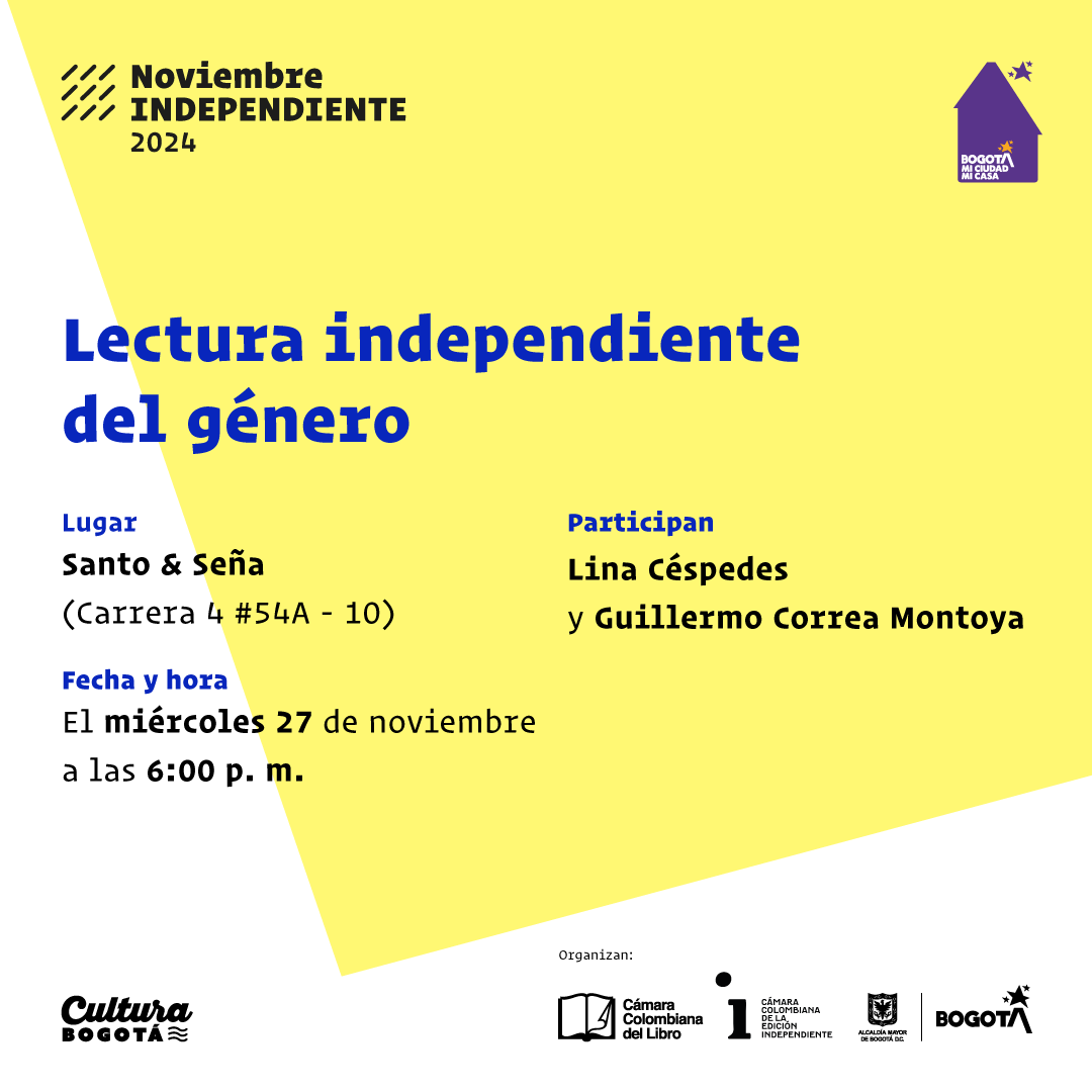 leo_independ's tweet photo. Agéndate esta semana con la programación de #NoviembreIndependiente ! 

¡No te lo puedes perder! 🤩

@CamLibro @BibloRedBogota @idartes https://t.co/jbsaIkFAFt