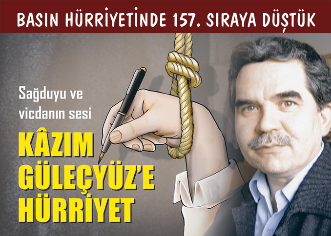 Kâzım Güleçyüz 45 yıllık gazetecidir...
Hakkın yanında, haksızlığın karşısındadır. 

#GüleçyüzeHürriyet
