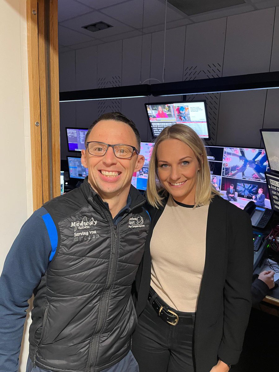 CharEvans1's tweet photo. Had a great time on KMTV talking about the Medway Sports Awards on 13th Dec! Honoured to be a judge &amp; celebrate Medway’s incredible talent. This year’s theme: Past, Present &amp; Future Athletes. Can’t wait for an inspiring evening! 🎉

#MedwaySportsAwards #SportsCommunity https://t.co/1rLluTSwtt