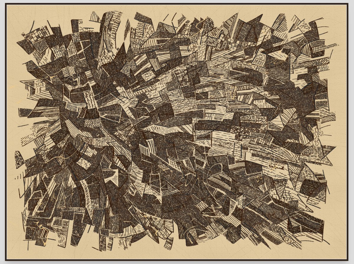 Abstraction of a scene, in monotone