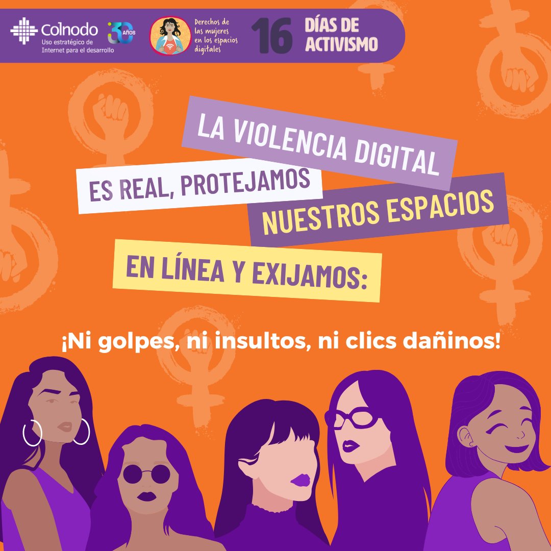 📢 Hoy #25N en el marco del Día Internacional de la Eliminación de la Violencia contra las Mujeres y las Niñas, recordamos la necesidad de unir esfuerzos y actuar colectivamente para impulsar un cambio en los espacios digitales como fuera de ellos. #DominemosLaTecnología💻🌐