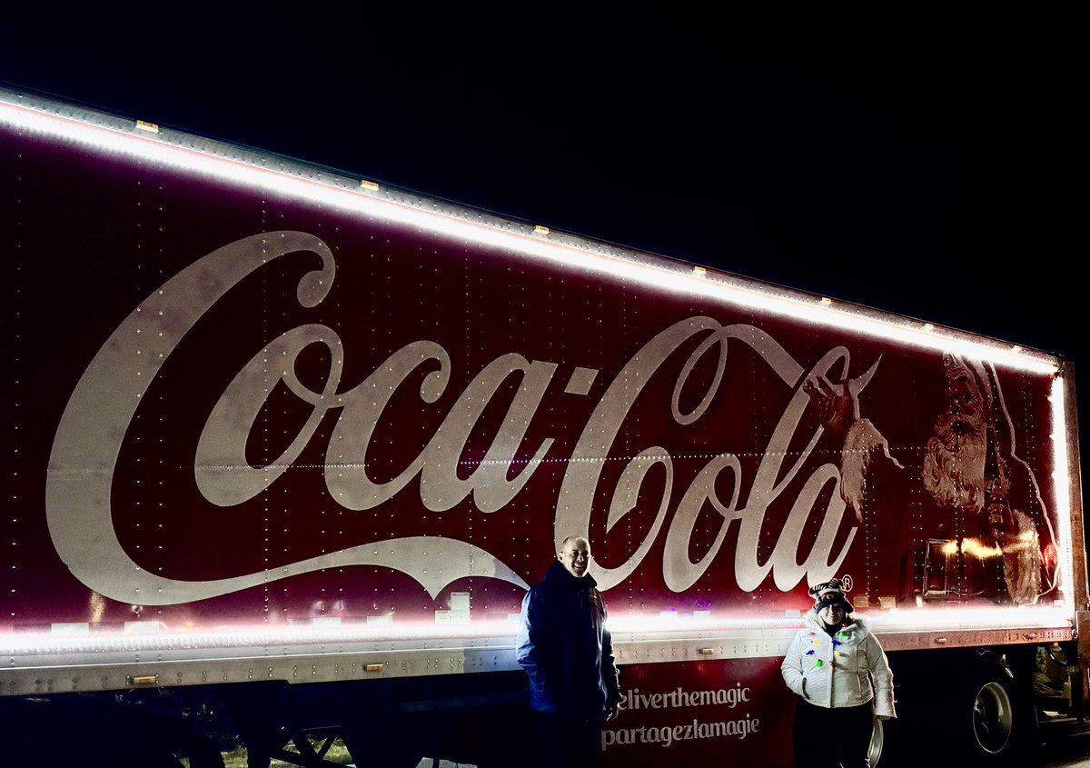 LisaThompsonPC's tweet photo. A #Seaforth Santa Claus parade highlight was the @CocaCola Santa transport truck that will #DeliverTheMagic across Canada. It’s trek started in #Halifax, &amp; it will work its way to #Vancouver via #Seaforth as it promotes #CocaCola’s search for the #KindestCommunity @HuronEast https://t.co/9uOvDFI8qC