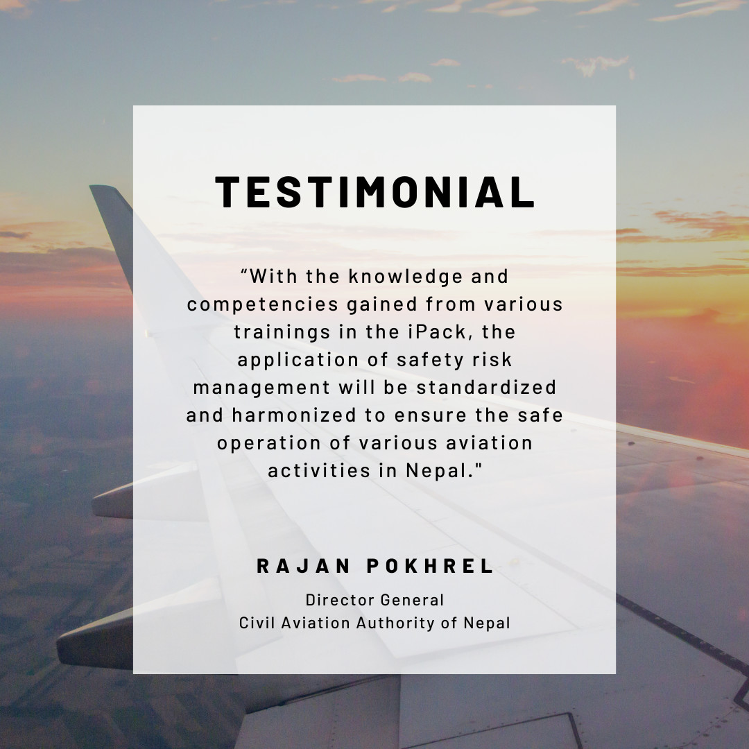 unitingaviation's tweet photo. More positive feedback on our iPacks thanks to Rajan Pokhrel, Director General of the Civil Aviation Authority of Nepal. Learn more about what we offer today. #iPack 🚁💺

https://t.co/8vNoF2NXfo https://t.co/3pEmIE86dm