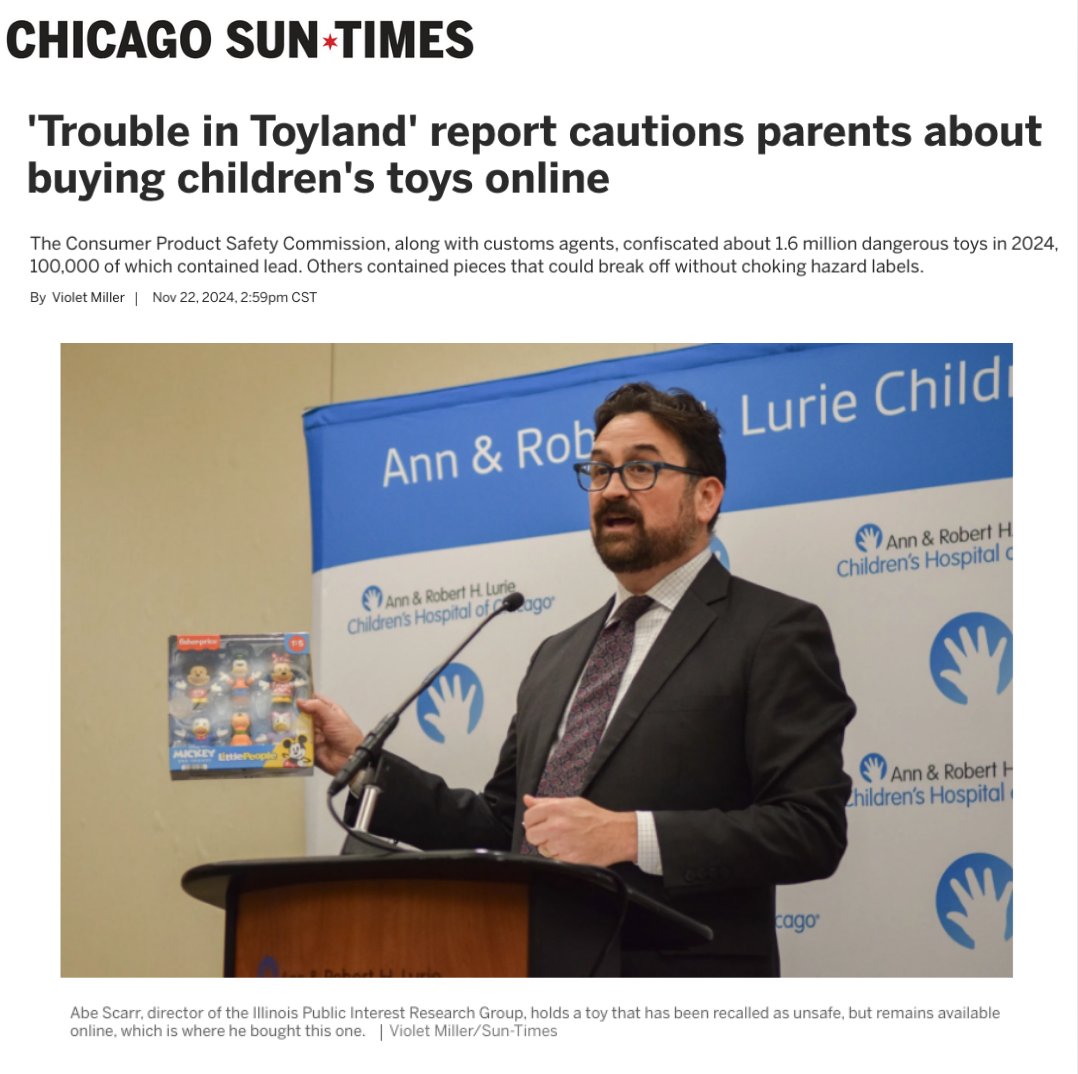 kidsindanger's tweet photo. This holiday season, shop from trusted retailers and online marketplaces and avoid toys with prices that are too good to be true. Buying toys online from overseas companies may not meet federal standards and can pose a risk to children.
Link: https://t.co/nN2ORqtgMQ https://t.co/MoyDZDwRgV
