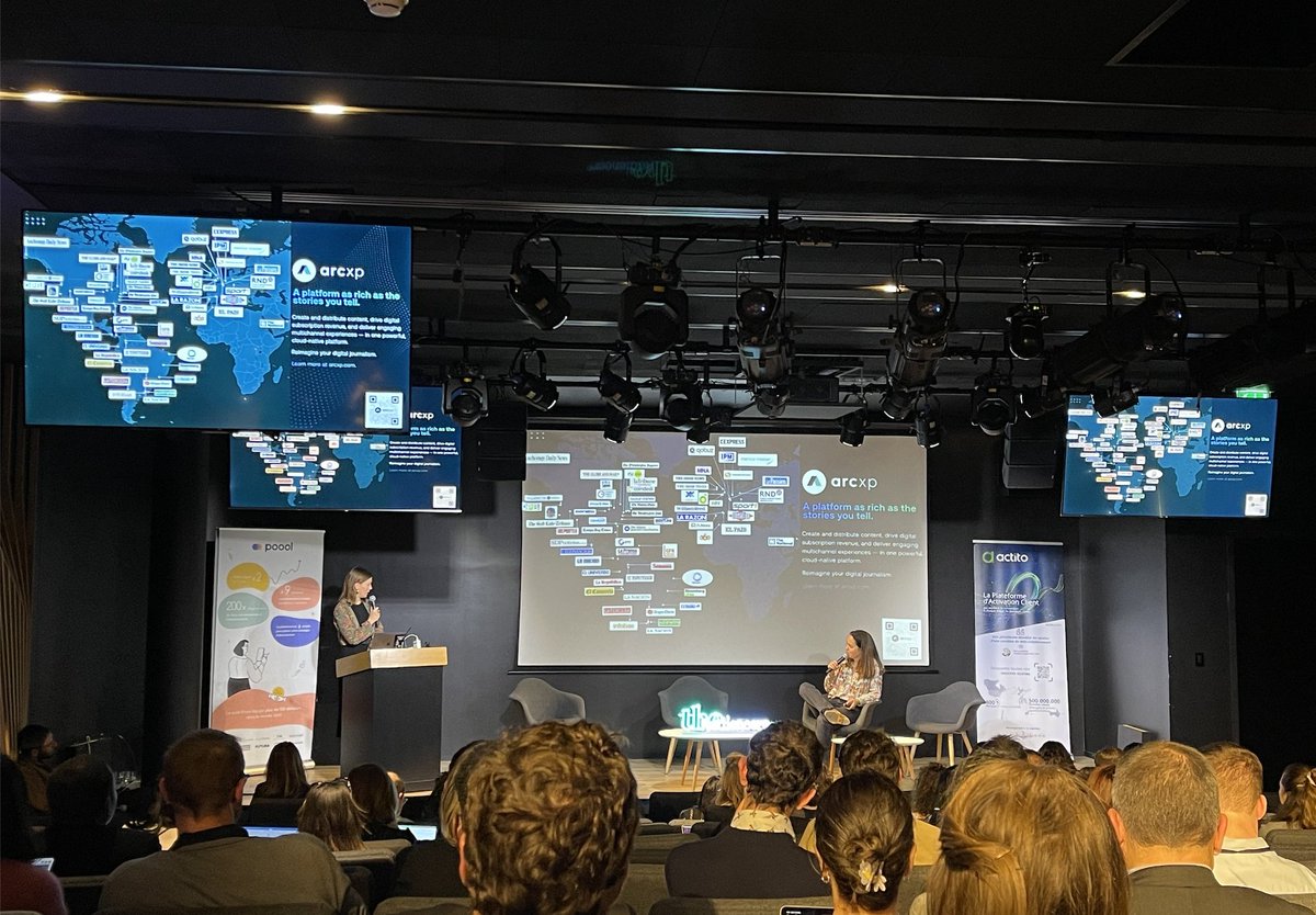 Arc XP was proud to sponsor The Audiencers Festival by Poool! Huge thanks to The Audiencers for an inspiring event and to Sophie Cassam Chenaï from Le Parisien for her standout session on AI's role in storytelling and efficiency.