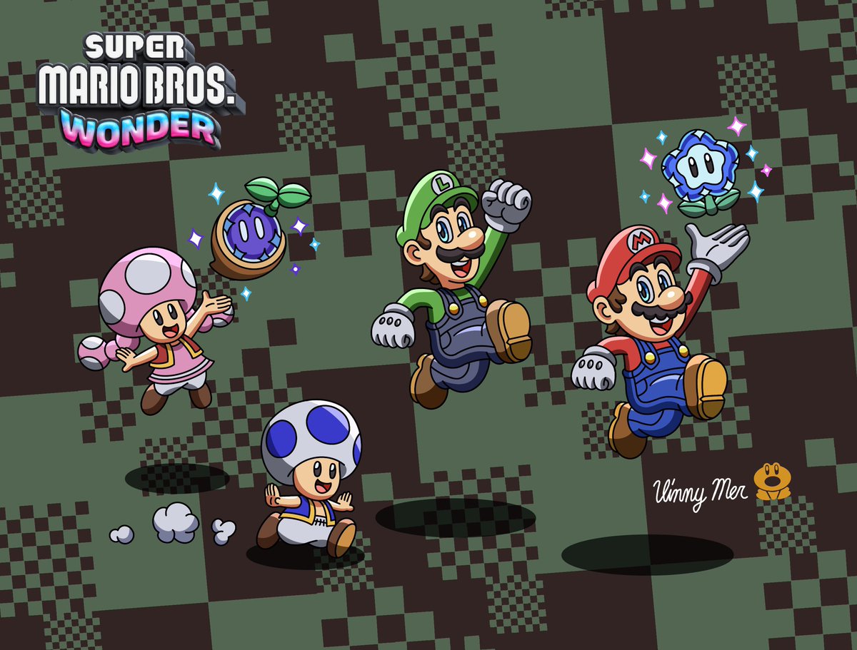 Blue_Starman51's tweet photo. Wonderful! (SMB Wonder)
✊🏼❤️✊🏼💚🍄💙🍄💞

[Originally Posted on 10/31/2023]

#SuperMario #SuperMarioBros #SuperMarioBrosWonder #WonderFlower #Mario #Luigi #BlueToad #Toadette #WonderSeed #Nintendo #DigitalArt #Art #MyArt #Procreate #FanArt #Illustration #Sketchbook #MySketchbook https://t.co/BEUcp6leAo
