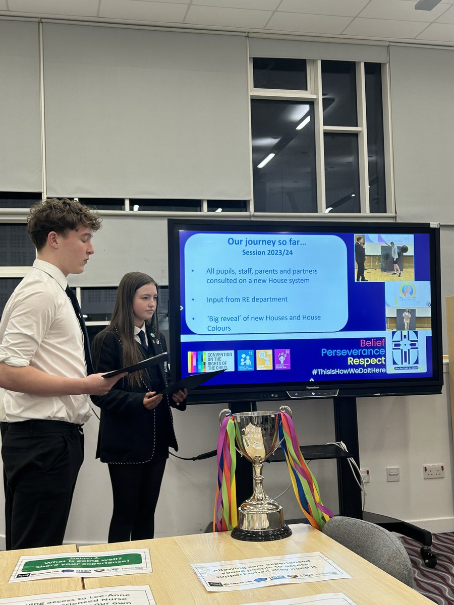 ndhs1's tweet image. Another great Parent Council meeting where our young people updated on key areas of school life. We heard about our new House System first. Then focused on what we are doing to improve outcomes for our care experienced young people. #ThisIsHowWeDoItHere #LoveandAmbition