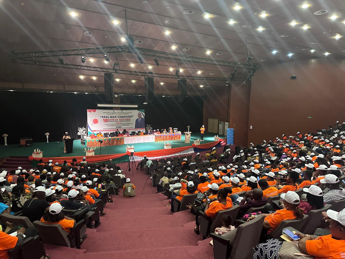 As a partner to the Ministry of Gender and Children’s Affairs, today we joined the launch of the ‘REAL MAN CAMPAIGN’ in commemoration of the 16 Days of Activism Against Gender-Based violence. The REAL MAN CAMPAIGN seeks to bring the voices of men in the fight against SGBV.