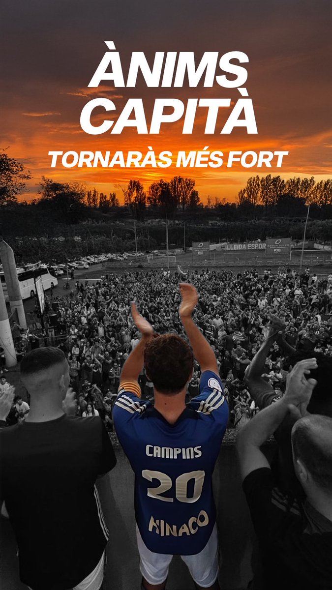 MescaFx's tweet photo. Campins, el nostre capità, escut i espasa del @LleidaCF , i un dels pilars fonamentals d’aquest equip està passant per un moment difícil amb la lesió, per això hem de estar amb ell i donar-li molts ànims per a que poguem veure aviat al bitxooo.
ÀNIMS CAPITÀ https://t.co/mmS9fbQ6R1