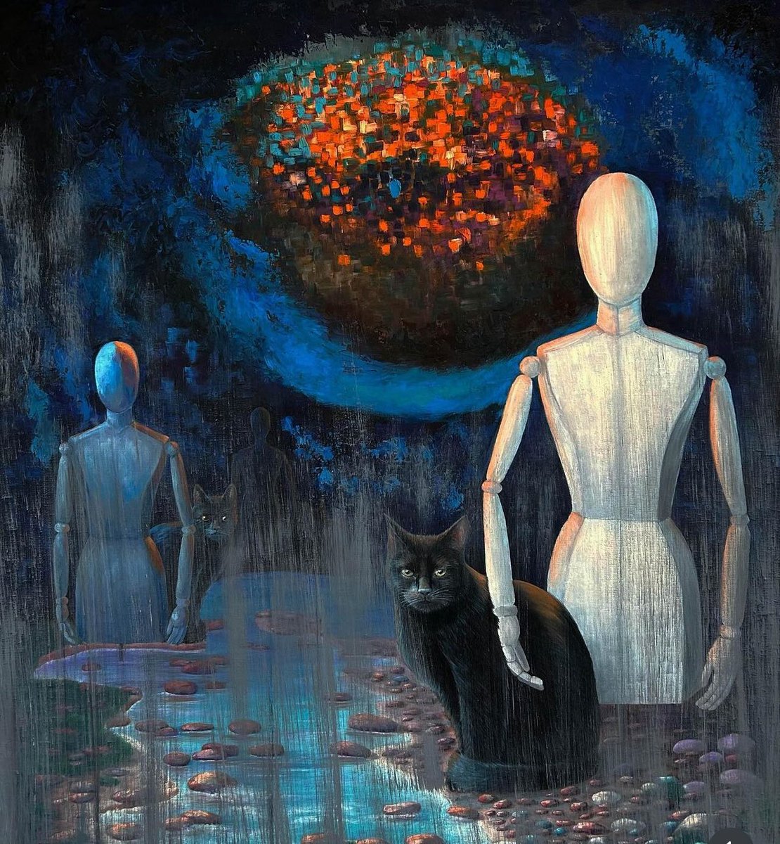 NijerYncl's tweet photo. other times… Oilpainting on canvas #oilpainting #deep #time #UNIVERSE #art #artist #womanartist #artlover #artnews #painting #cat #BlackCats #artcurator #ArtistOnTwitter #modernart #space #paralleluniverses #sanat #dark https://t.co/3gLn4XOraf