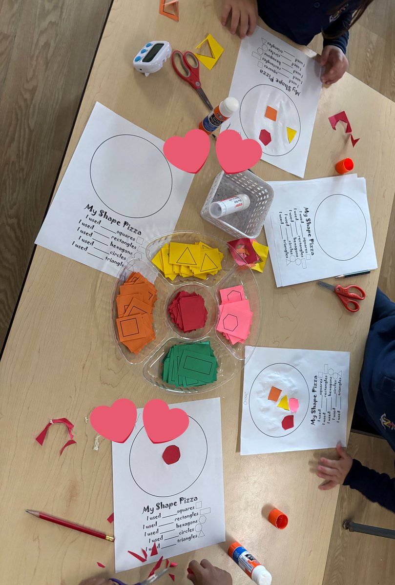 Today we made shape pizzas ! Continuing our talk about different shape toppings #Kindergarten <a href="/StNicholasHCDSB/">St. Nicholas CES Oakville</a> @101KInders