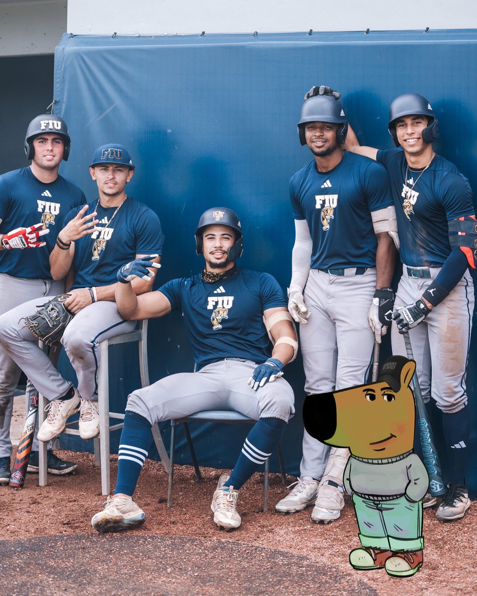 FIUBaseball's tweet photo. just a bunch of chill guys waiting for the season to start https://t.co/qVwcbcSRSY
