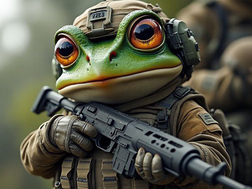 cryptoXdegen's tweet photo. @stekisteks @TerryTrenches $FRGO is chill but also ready for war. King of 🐸 @FRGOToken 

$barsik $terry $pepe https://t.co/K3iVWi4hla