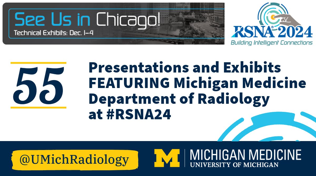 Michigan Radiology (@umichradiology) on Twitter photo We are ready to kick off day one of the
<a href="/RSNA/">RSNA</a> annual meeting with over 50 presentations! Follow us throughout #RSNA24 for updates from our
<a href="/umichmedicine/">Michigan Medicine</a>
<a href="/UMichRadiology/">Michigan Radiology</a>
team. We are ready to kick off day one of the
<a href="/RSNA/">RSNA</a> annual meeting with over 50 presentations! Follow us throughout #RSNA24 for updates from our
<a href="/umichmedicine/">Michigan Medicine</a>
<a href="/UMichRadiology/">Michigan Radiology</a>
team.
