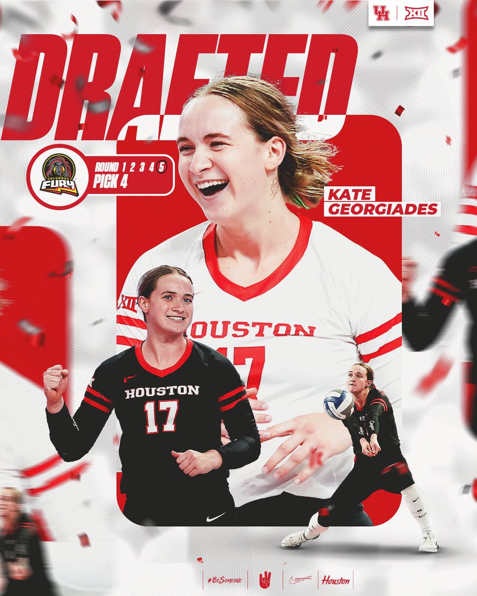 UHCougarVB's tweet photo. .@ColumbusFury called her name! 📞🔥  

@kate_george17 was chosen with the fourth pick of the fifth round in the @RealProVB Draft! 

#BeSomeone https://t.co/EcjJ6fAzp7